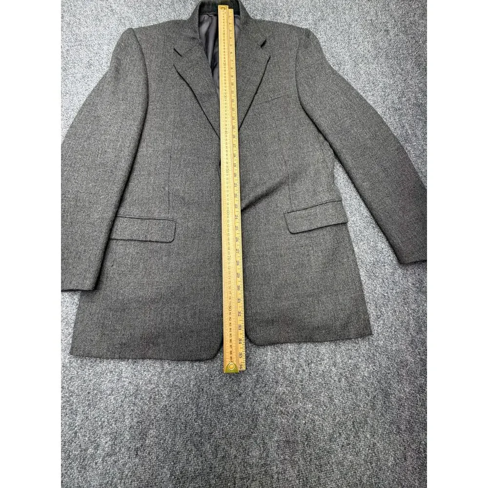Hickey Freeman Boardroom Mens 43L 100% Camel Hair Gray Blazer USA Union Made